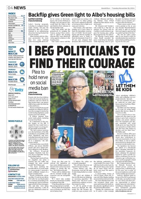 I beg politicians to find their courage